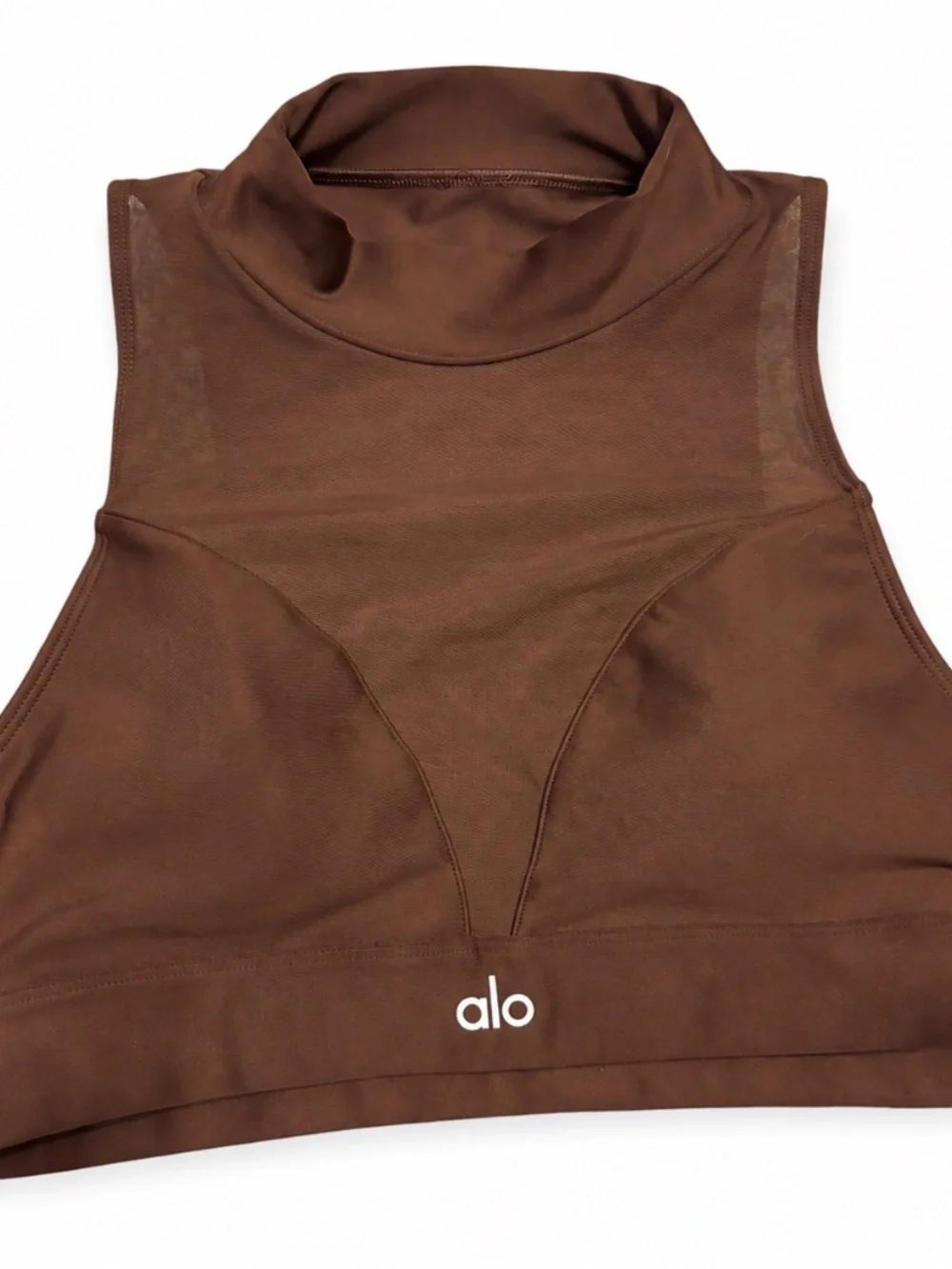 ALO Yoga High-Neck Mesh Panel Sports Bra